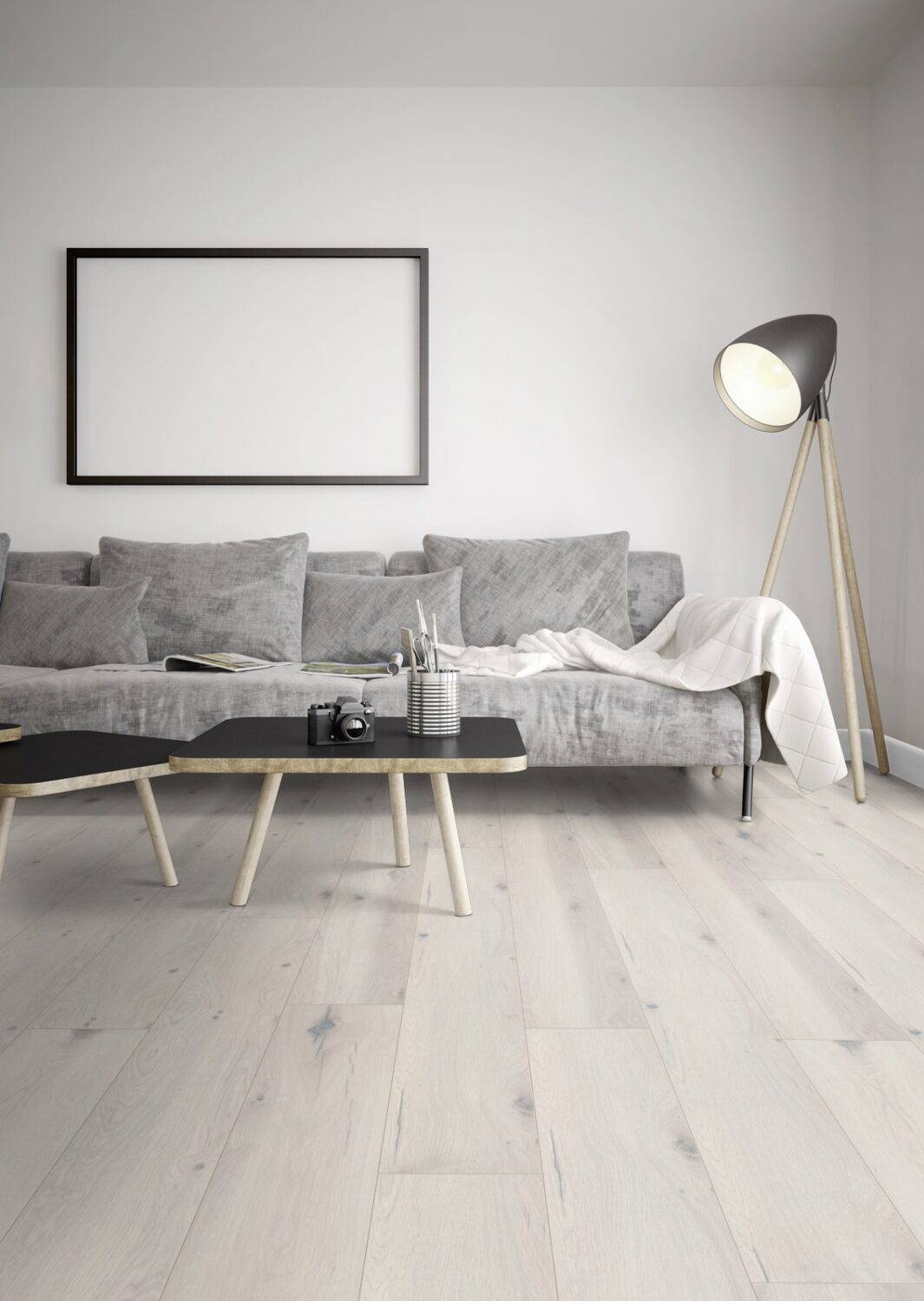 A02 Dureco Eg Alabaster. Planke lys grå knaster